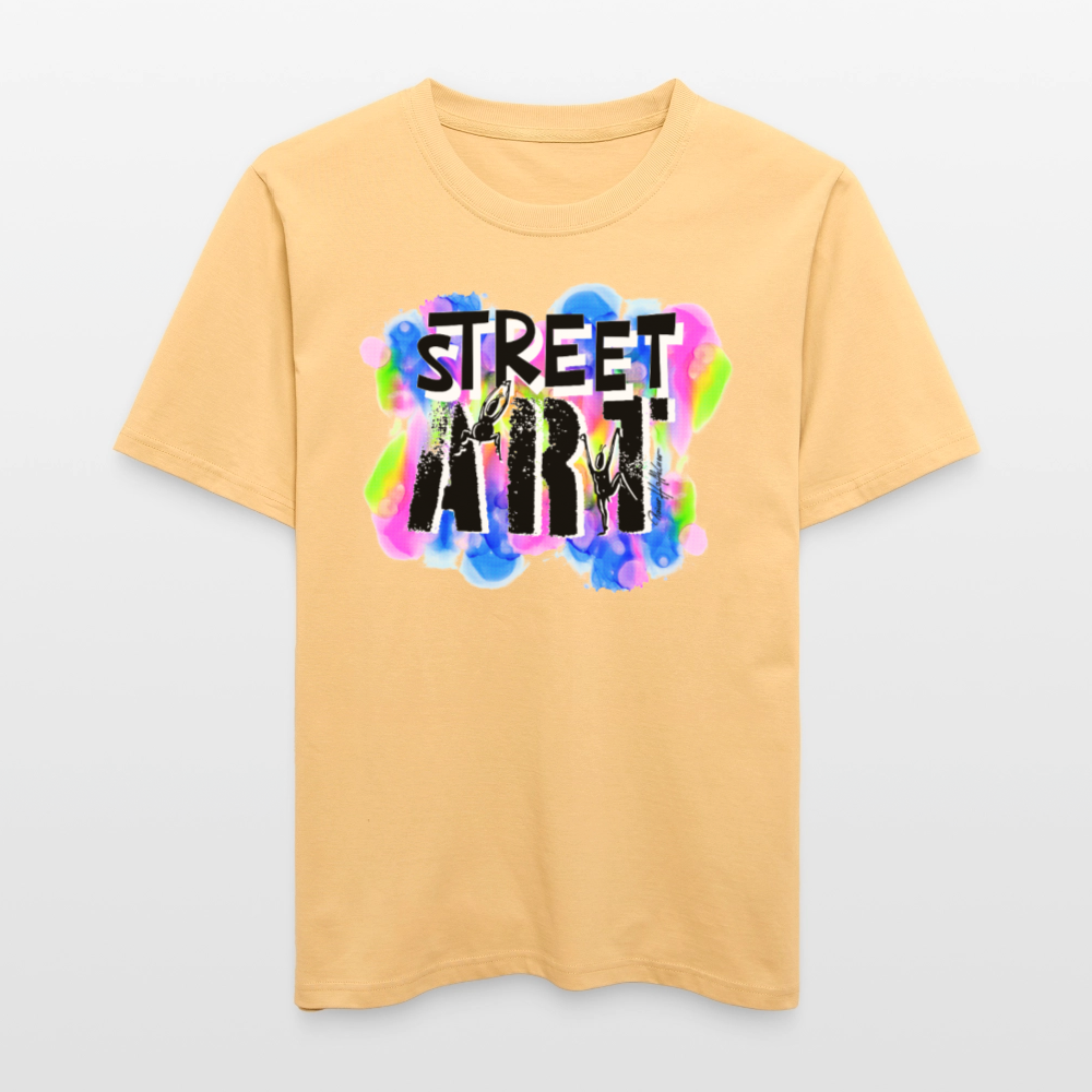 Unisex Bio-T-Shirt mit STREET ART PRINT - Hellgelb