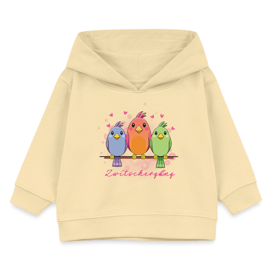 MNJS KIDS Bio Hoodie mit ZWITSCHERGÄNG PRINT - Creme
