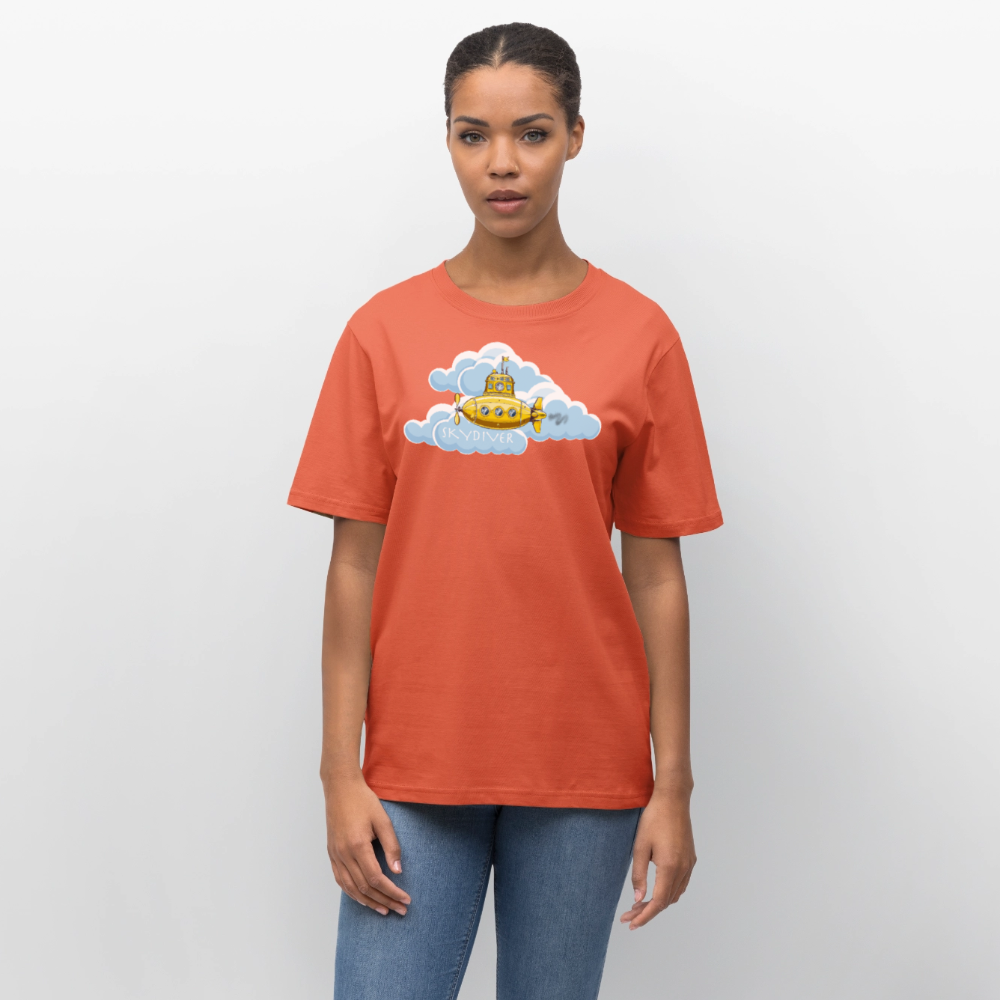 Unisex Bio-T-Shirt mit SKYDIVER PRINT - Hellrot