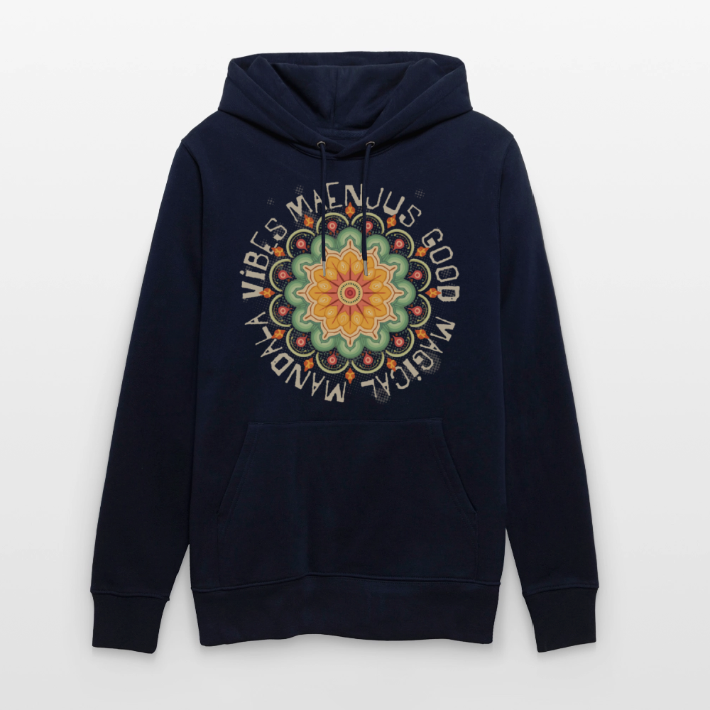 Unisex Bio-Hoodie mit MANDALA VIBES PRINT - Navy