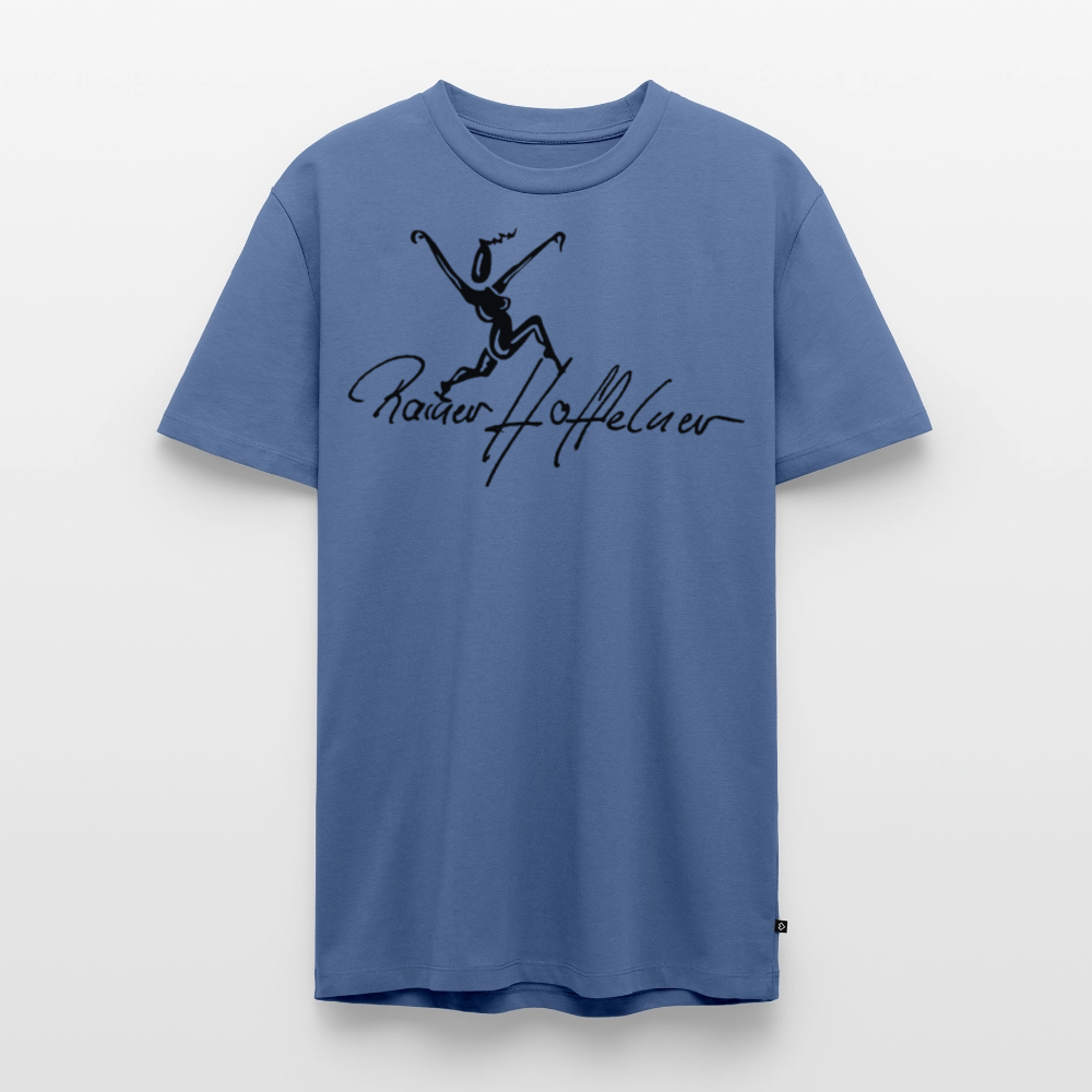 Männer Premium T-Shirt mit TUSCHEWEIBCHEN PRINT - Taubenblau
