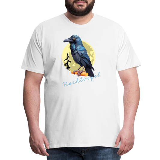 Männer Premium T-Shirt mit NACHTVOGEL PRINT - Weiß