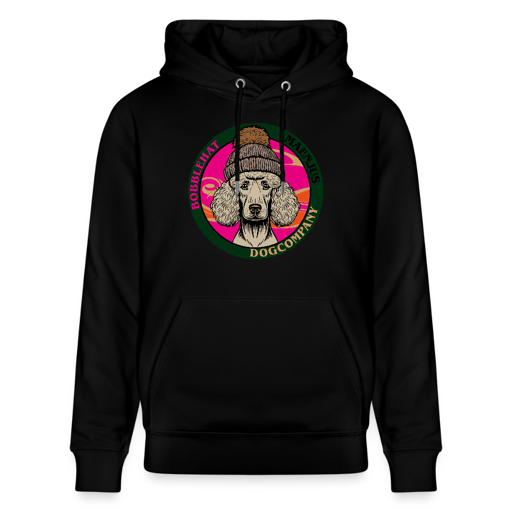 SUnisex Bio-Hoodie mit BOBBLEHAT DOGCOMPANY PRINT - Schwarz