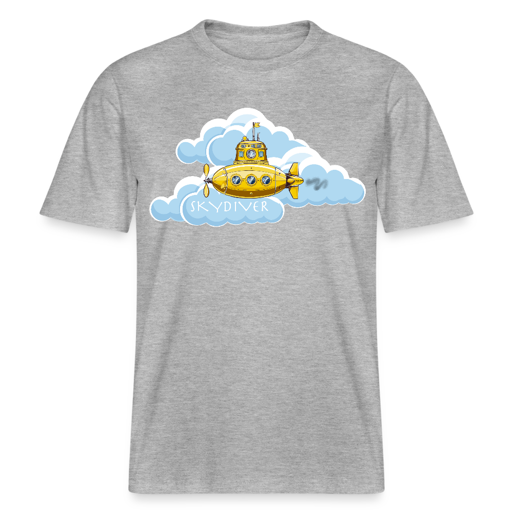 Unisex Bio-T-Shirt mit SKYDIVER PRINT - Grau meliert
