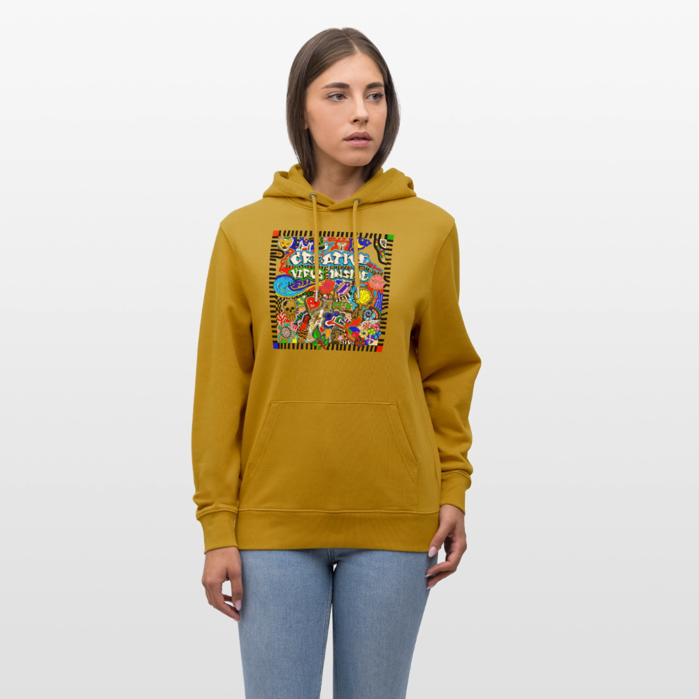 Unisex Bio-Hoodie mit CREATIVE VIRUS INSIDE PRINT - Ocker