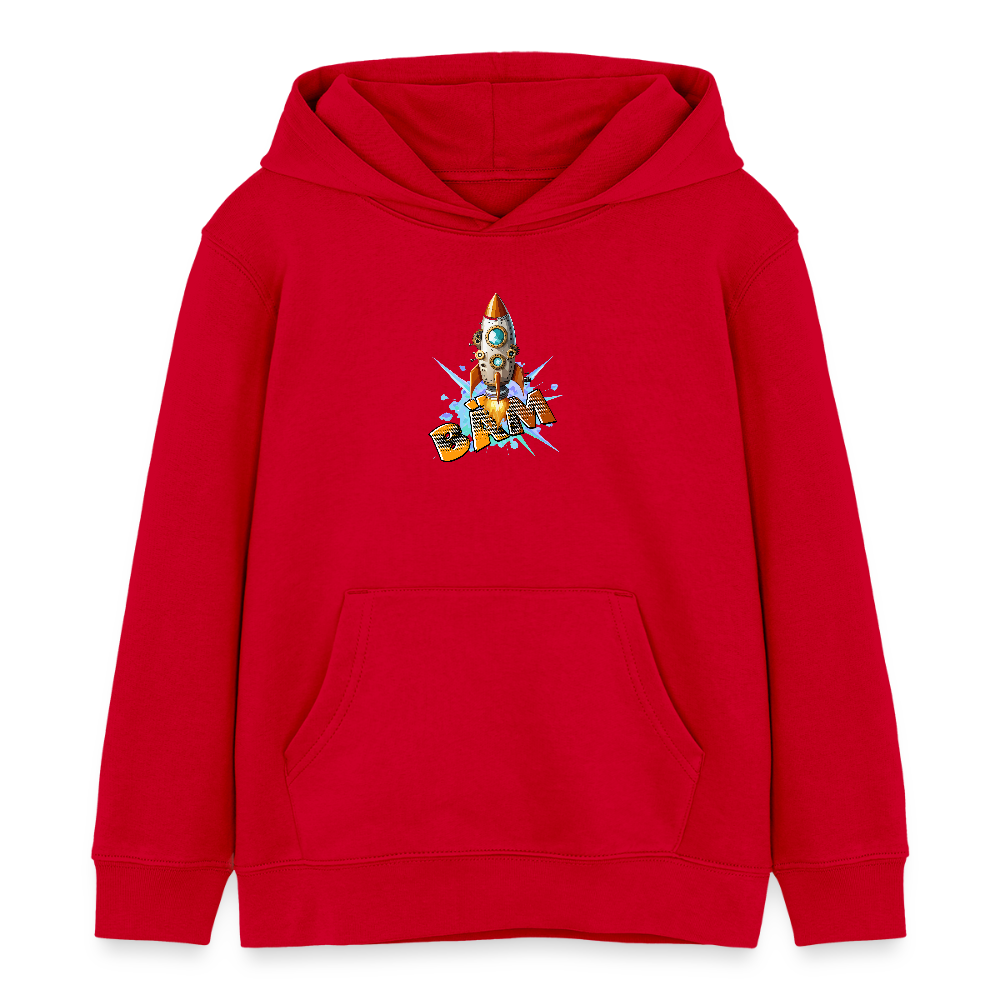 MNJS KIDS Bio-Hoodie mit BÄM PRINT - Rot