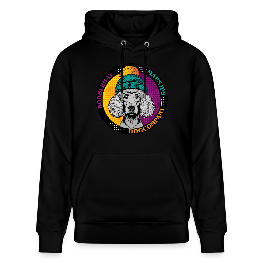 SUnisex Bio-Hoodie mit BOBBLEHAT DOGCOMPANY PRINT - Schwarz