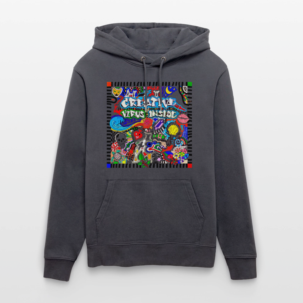 Unisex Bio-Hoodie mit CREATIVE VIRUS INSIDE PRINT - Indigoblau