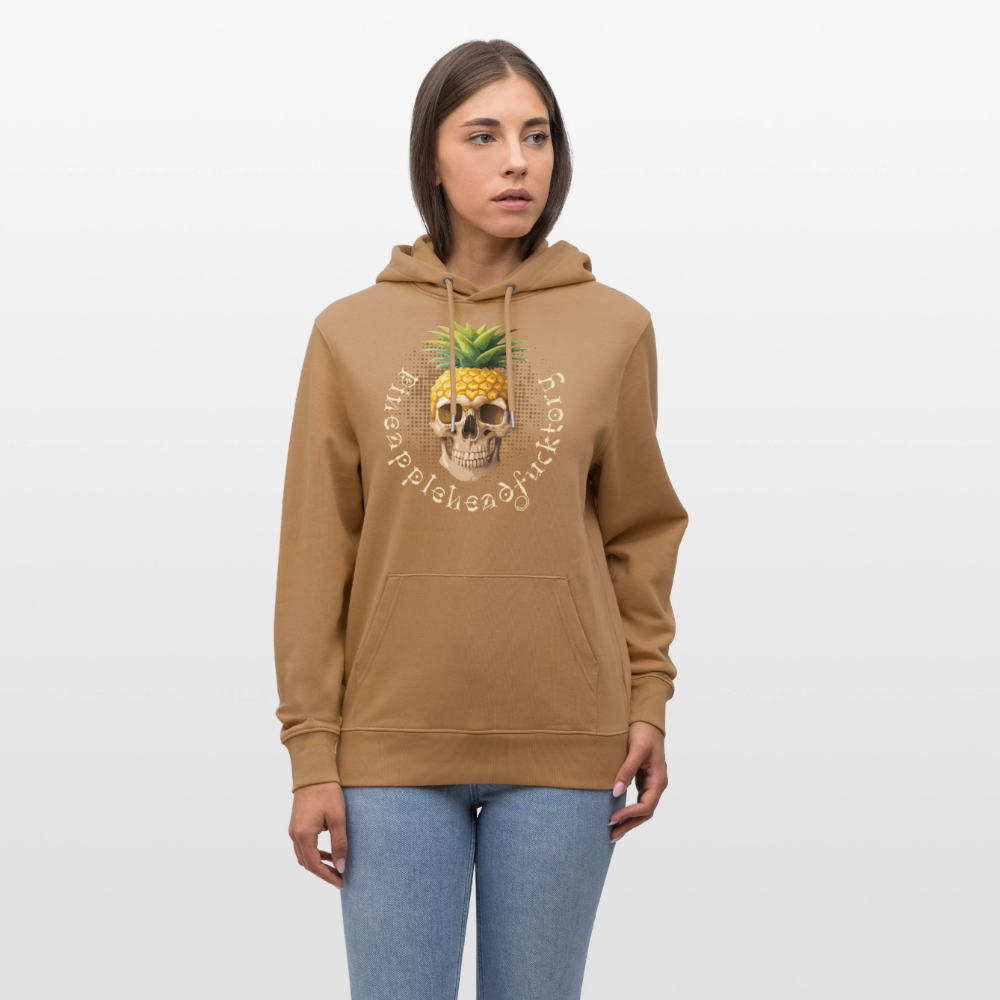 Unisex Hoodie mit PINEAPPLE SKULL PRINT - Karamell 