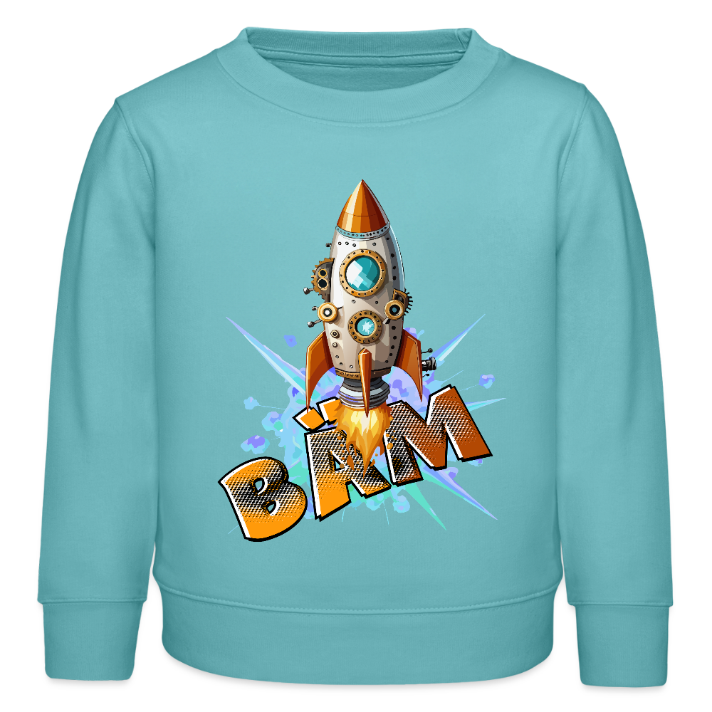 MNJS KIDS Mini Changer Bio Sweatshirt mit BÄMPRINT - Pastelltürkis