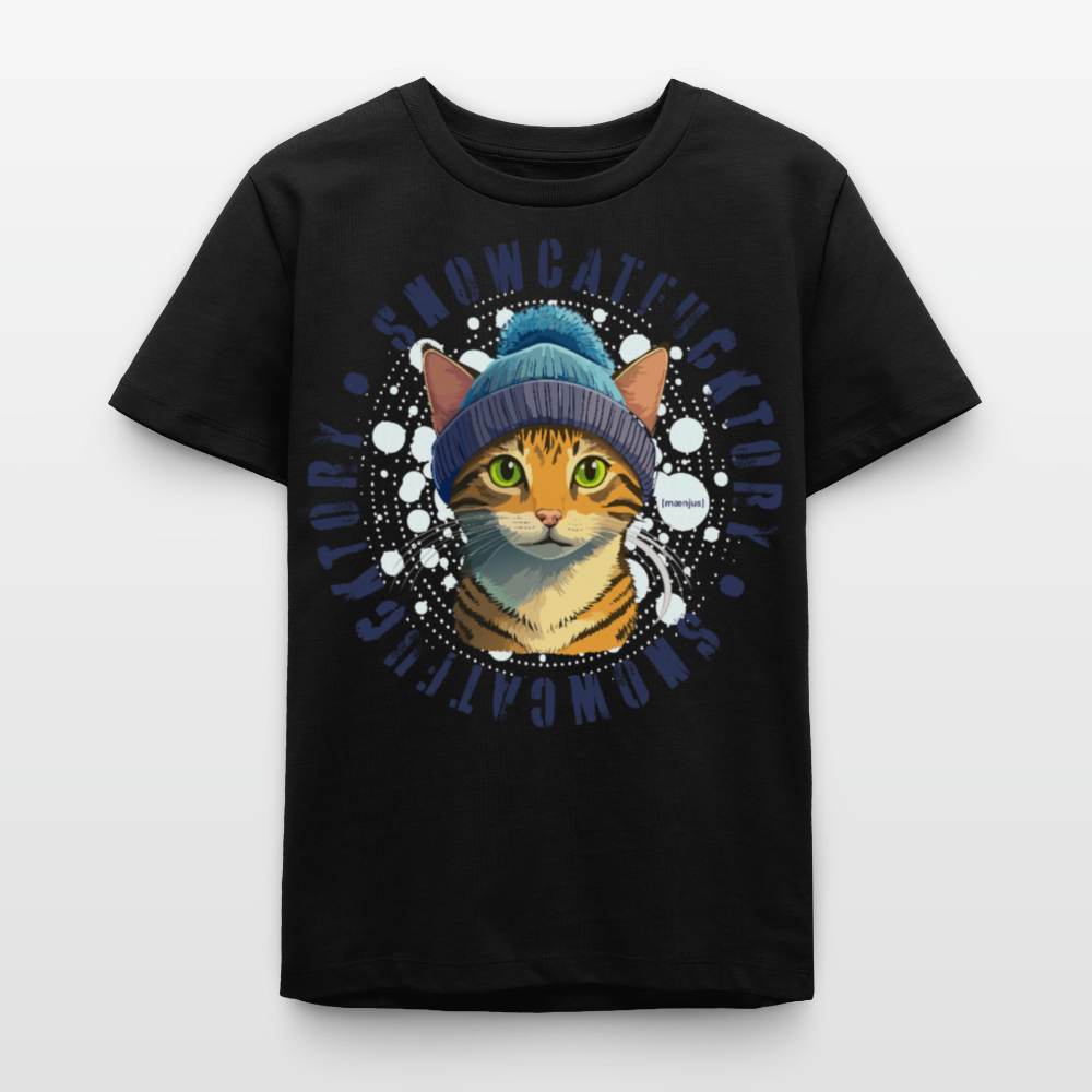 MNJS TEENS Bio T-Shirt mit SNOWCATFUCKTORY PRINT - Schwarz