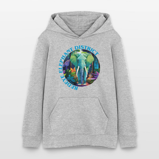 MNJS TEENS Bio-Hoodie mit REDEYE ELEPHANT DISTRICT PRINT - Grau meliert