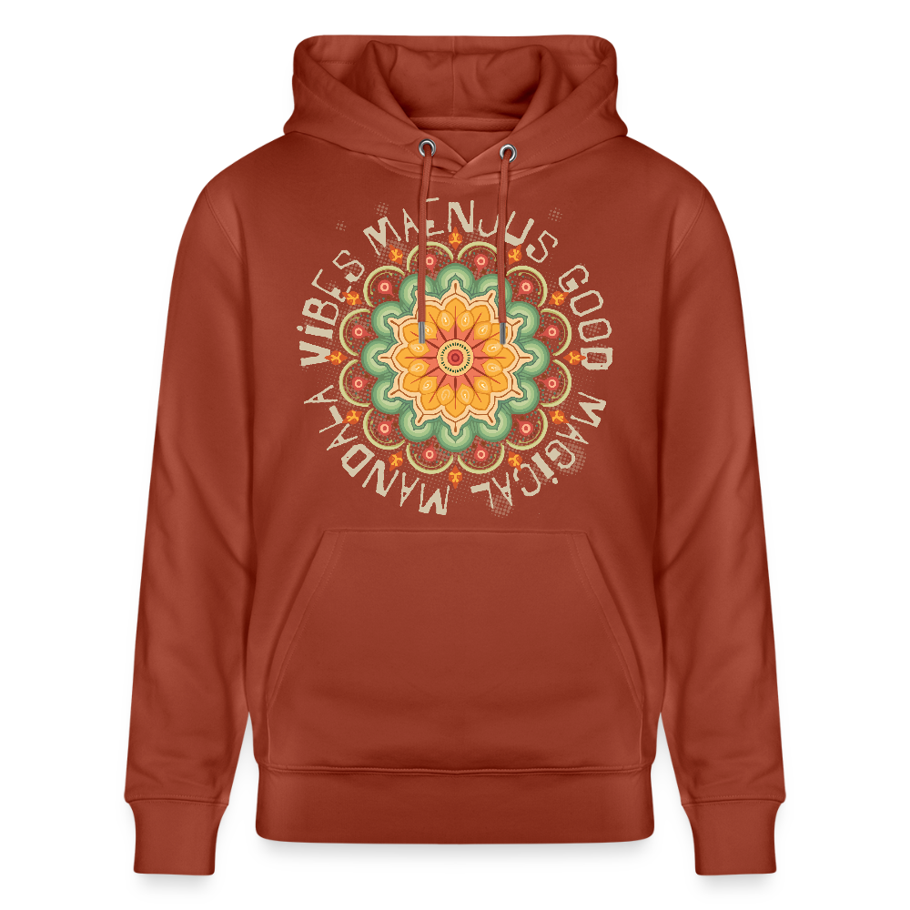 Unisex Bio-Hoodie mit MANDALA VIBES PRINT - Terrakotta