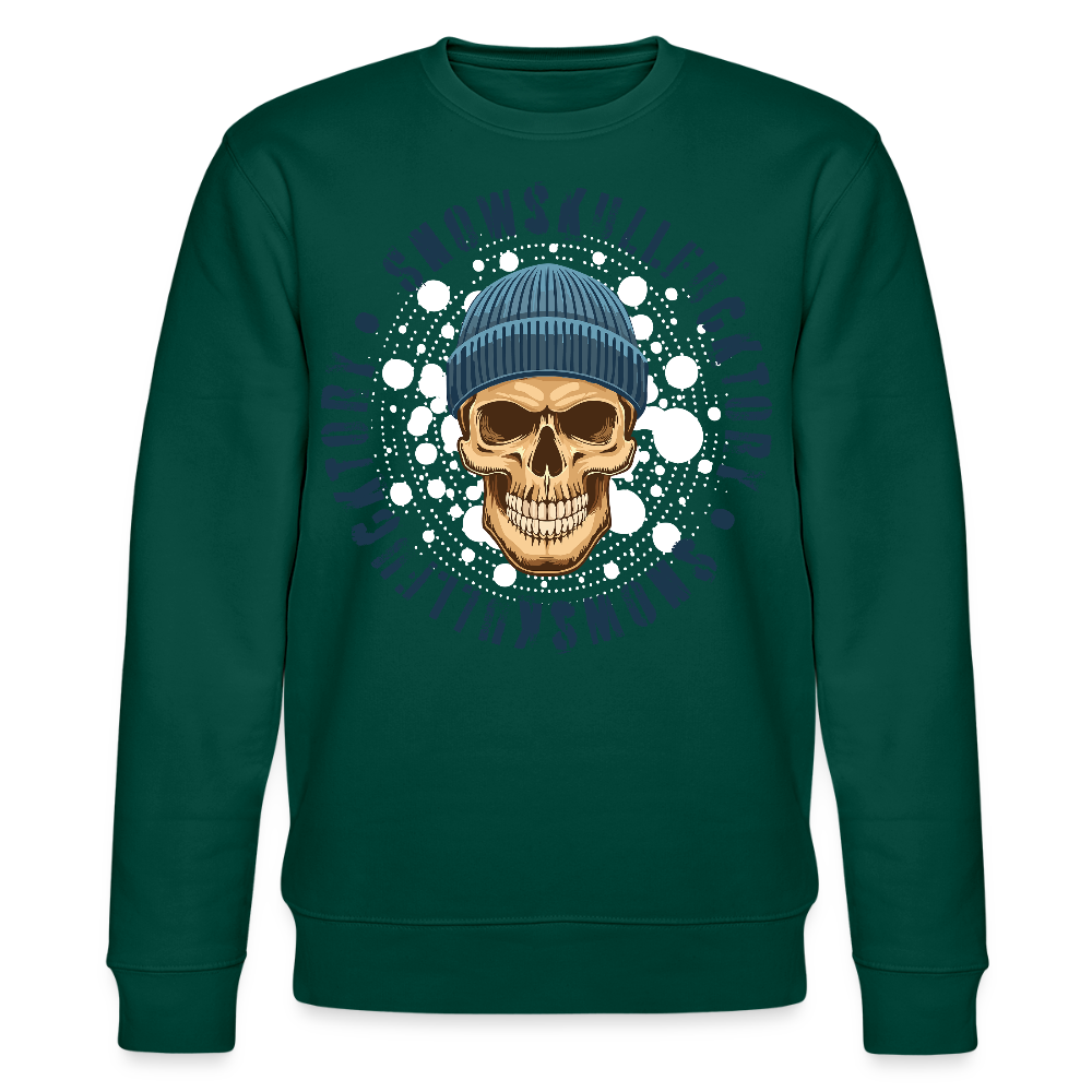 Unisex Bio-Sweatshirt mit SNOWSKULL PRINT - Forest