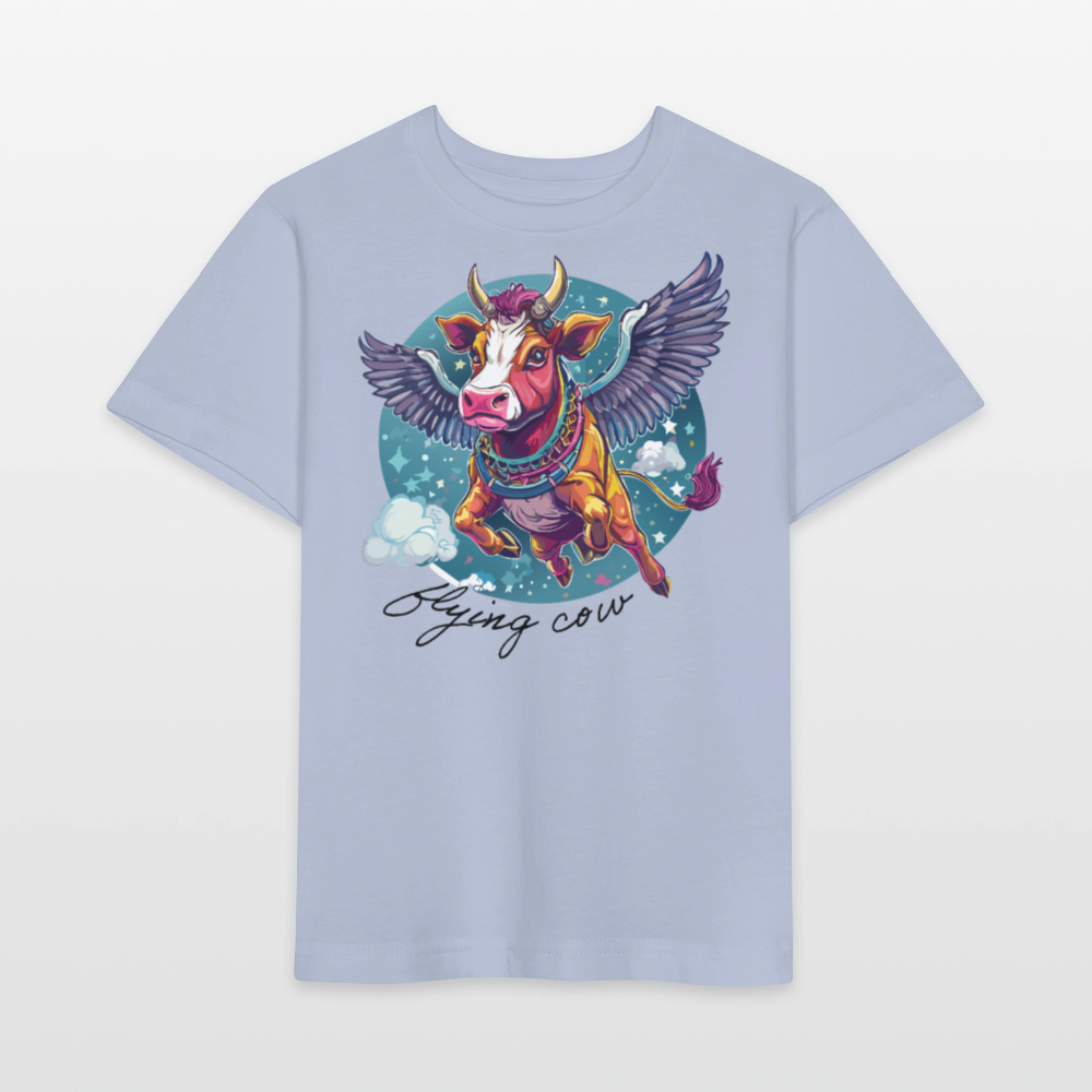 MNJS KIDS Bio T-Shirt mit FLYING COW PRINT - Lavendel-Violett