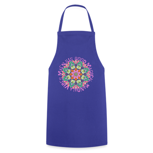 Kochschürze mit Mandala Vibes Motiv V - Royalblau