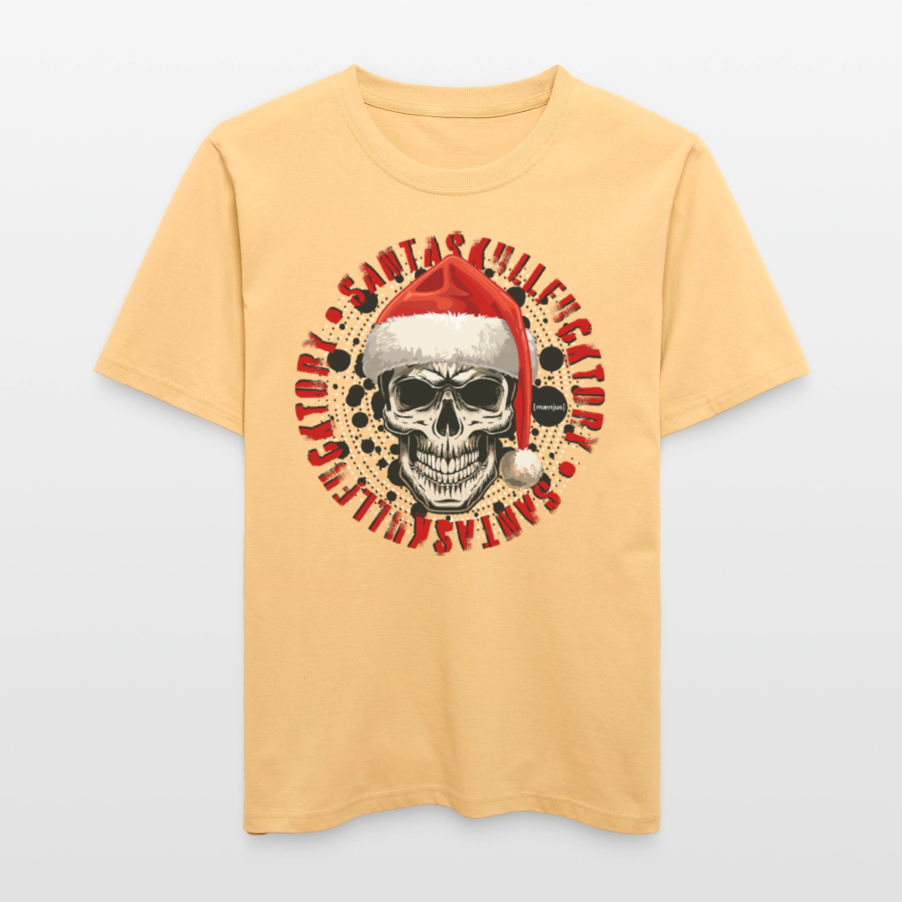 Unisex Bio-T-Shirt mit SANTASKULL FUCKTORY PRINT - Hellgelb
