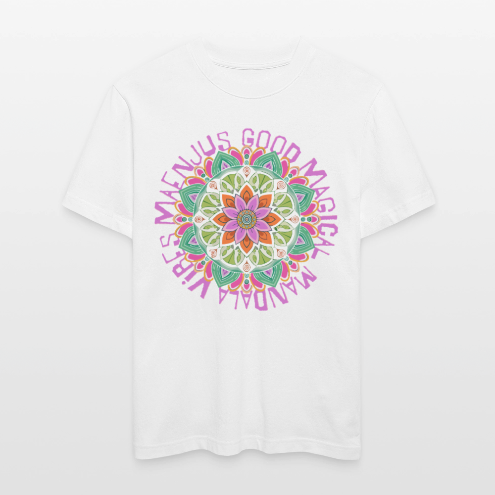 Unisex Bio-T-Shirt mit MANDALA VIBES PRINT - Weiß