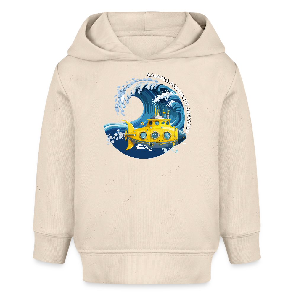 MNJS KIDS Bio Hoodie mit SUBMARINE SHIPYARD PRINT - Weißgrau
