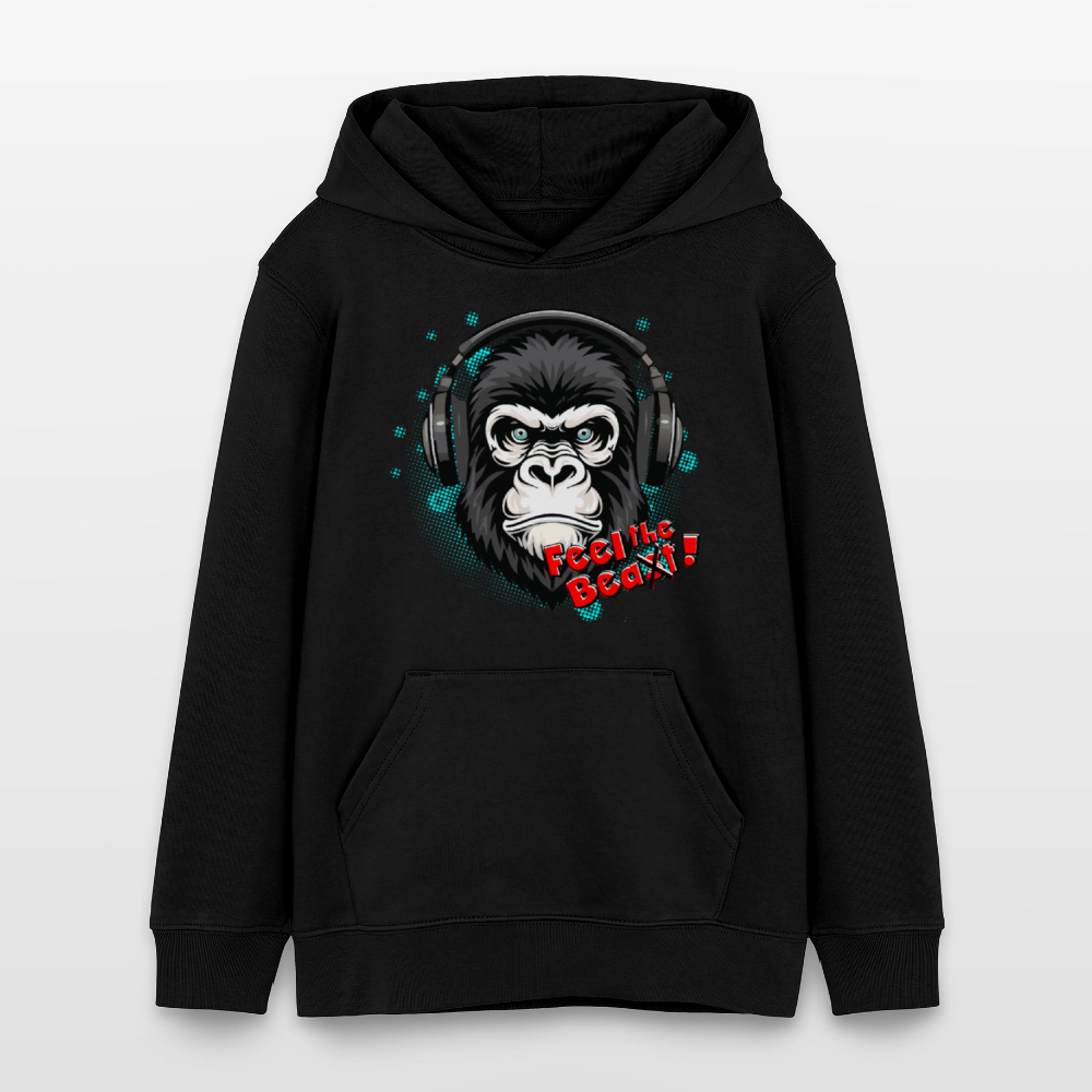 MNJS TEENS Bio-Hoodie mit FEEL THE BEAST PRINT - Schwarz