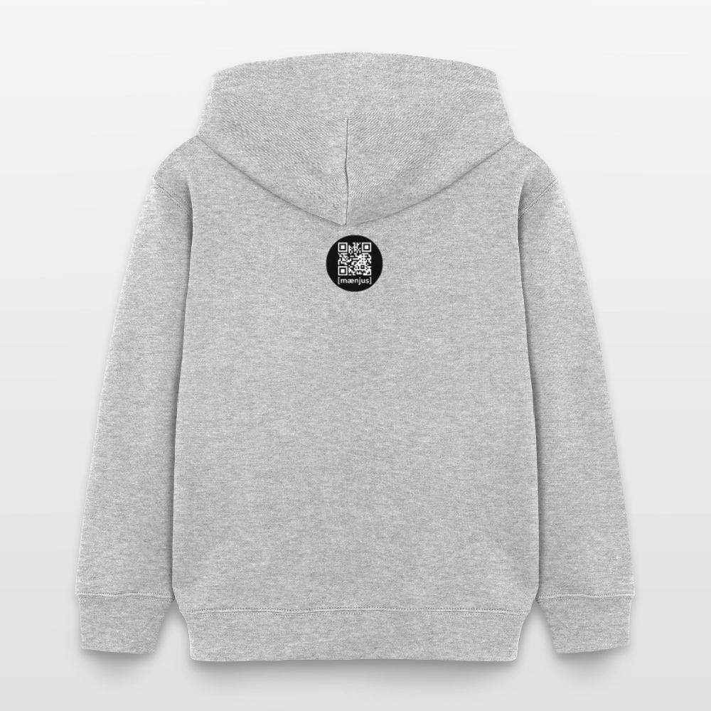 MNJS KIDS Bio-Hoodie mit MONKEY IN LOVE PRINT - Grau meliert