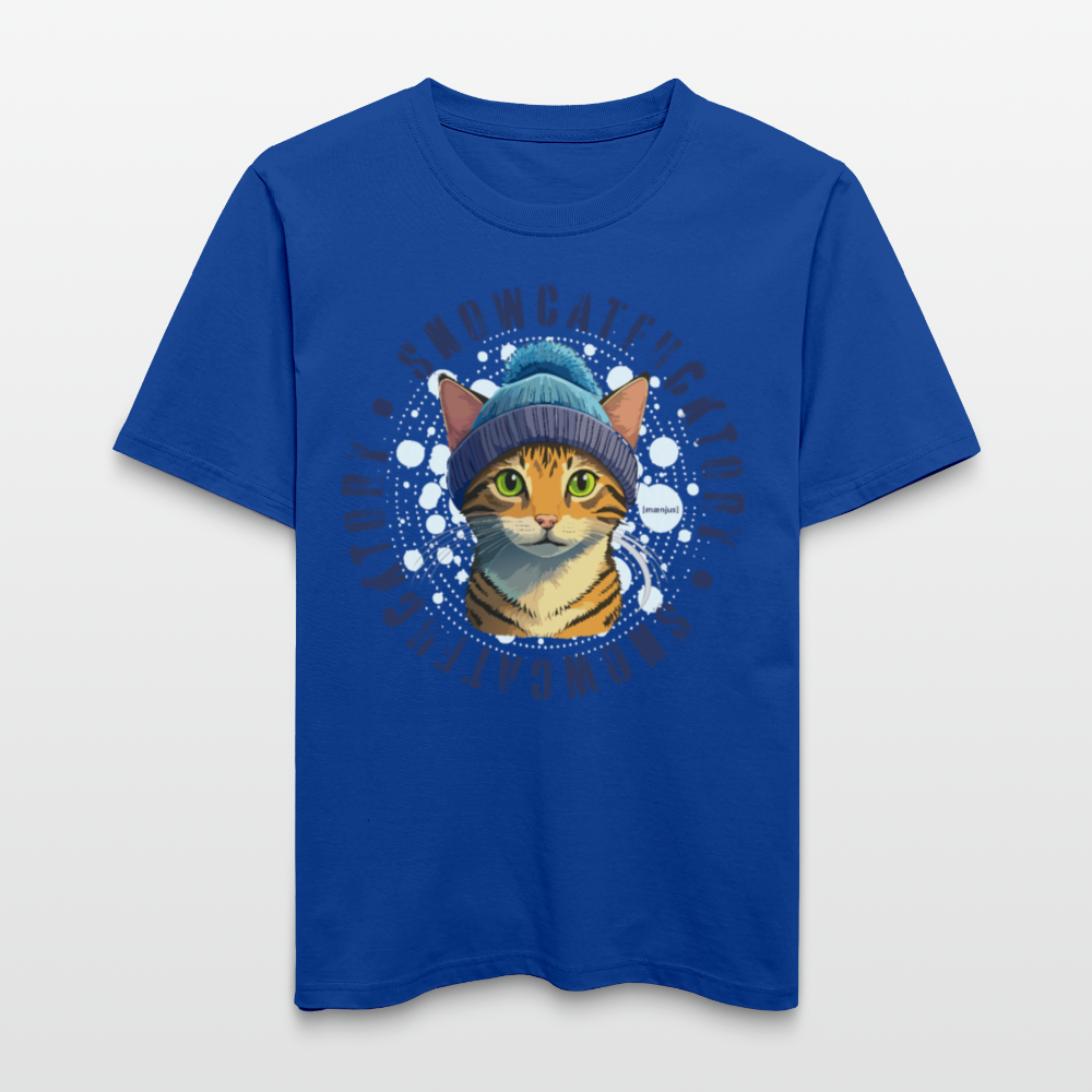 Unisex Bio-T-Shirt mit SNOWCATFUCKTORY PRINT - Dunkelblau