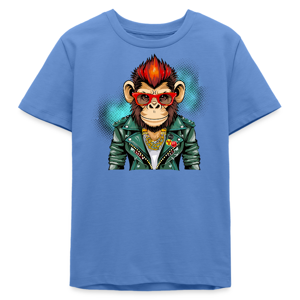 MNJS TEENS Bio T-Shirt mit MONKEY PRINT - Blau