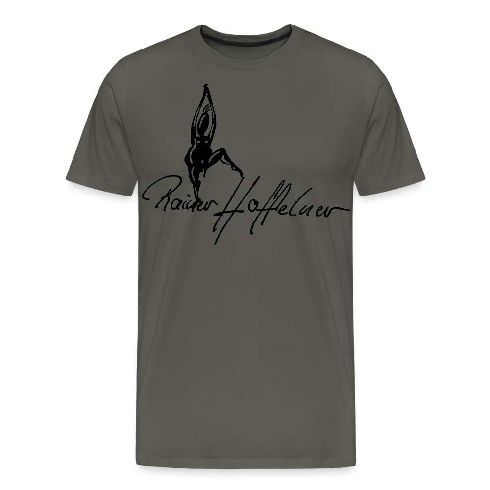 Männer Premium T-Shirt mit TUSCHEMÄNNCHEN PRINT - Asphalt