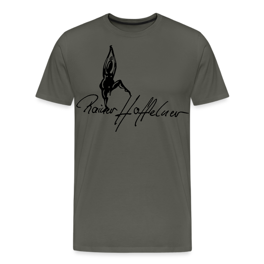 Männer Premium T-Shirt mit TUSCHEMÄNNCHEN PRINT - Asphalt