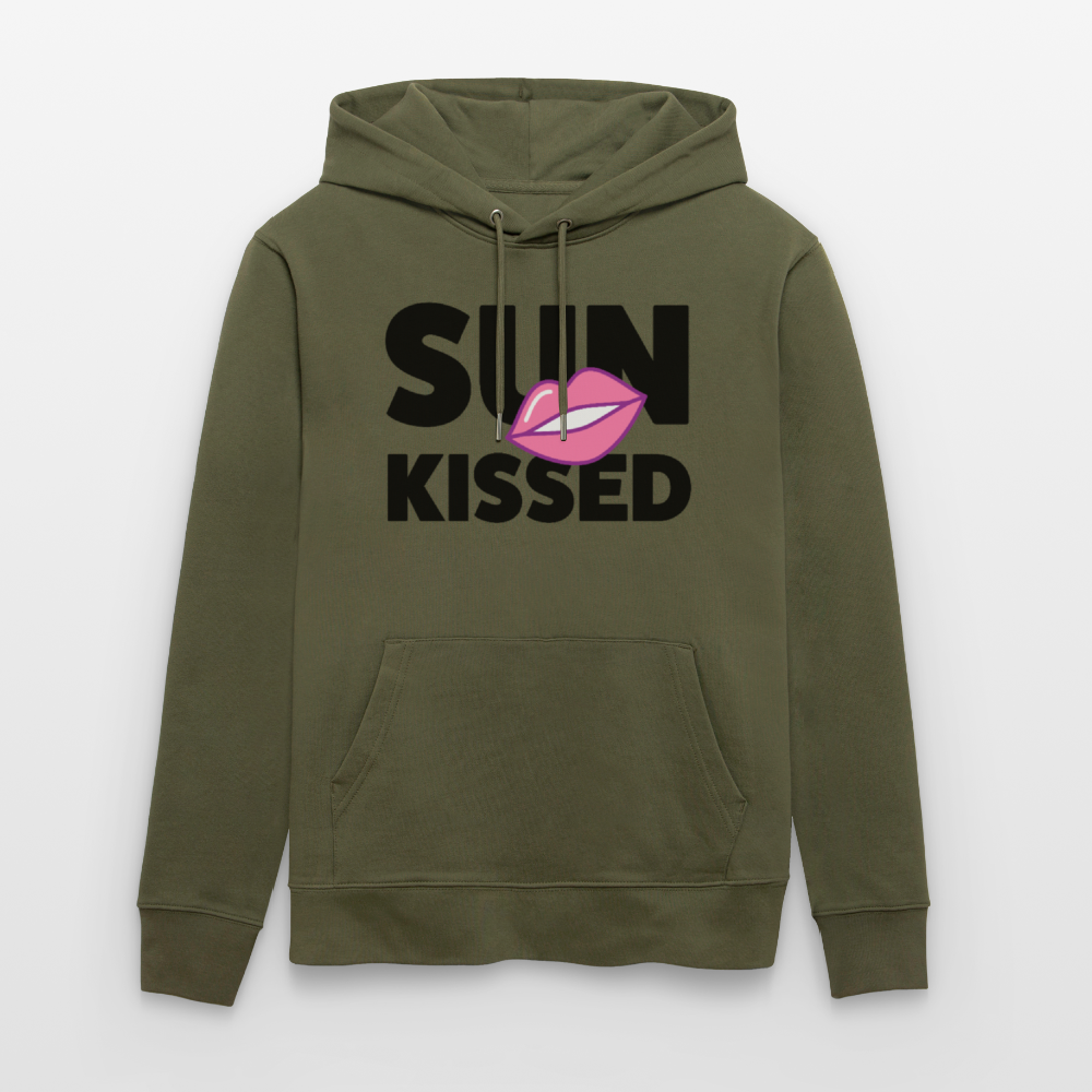 Unisex Hoodie mit SUN KISSED PRINT - Khaki Grün