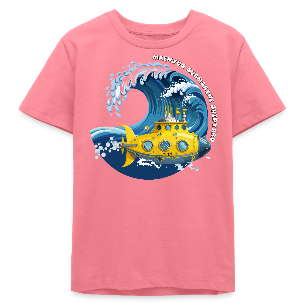 MNJS TEENS Bio T-Shirt mit SUBMARINE SHIPYARD PRINT - Pink 