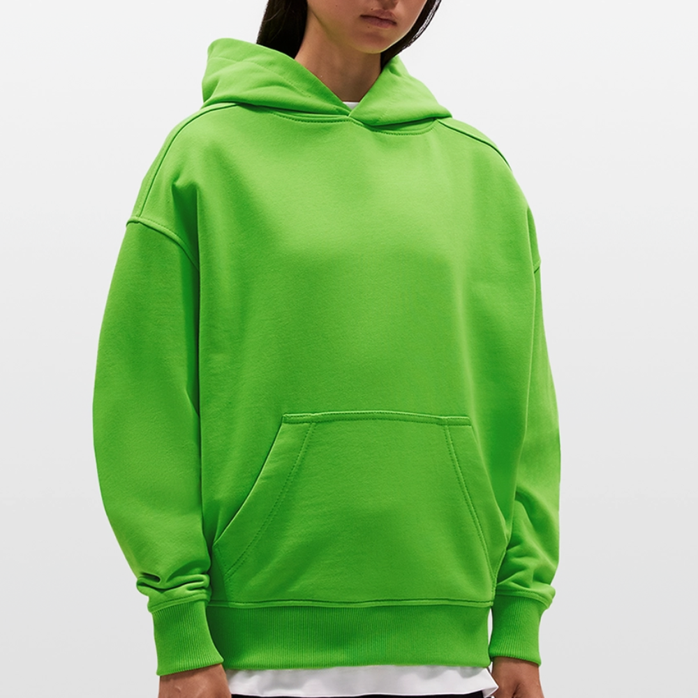 Heavyweight Oversized Organic Hoodie mit SUN KISSED PRINT - Apple Neon