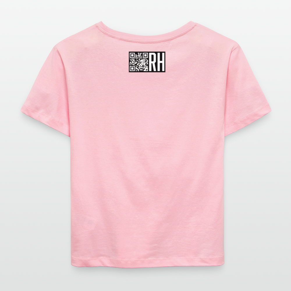Relaxed Rundhals Frauen Bio-T-Shirt mit STREET ART PRINT - Hellrosa