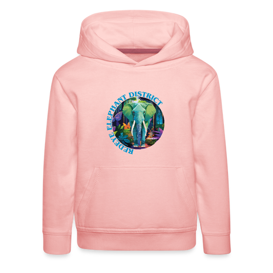 MNJS KIDS Premium Hoodie mit REDEYE ELEPHANT DISTRICT PRINT - Kristallrosa