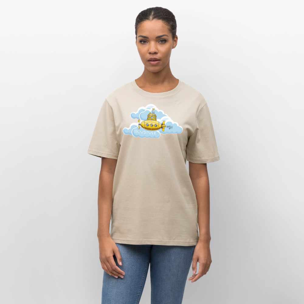 Unisex Bio-T-Shirt mit SKYDIVER PRINT - Weißgrau