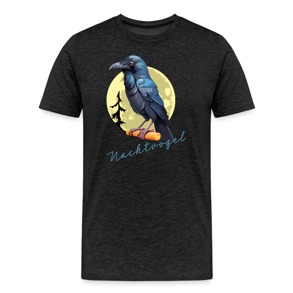 Männer Premium T-Shirt mit NACHTVOGEL PRINT - Anthrazit