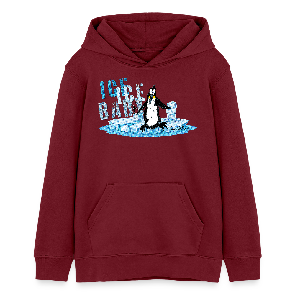 MNJS TEENS Bio-Hoodie mit ICE ICE BABY PRINT - Burgunderrot
