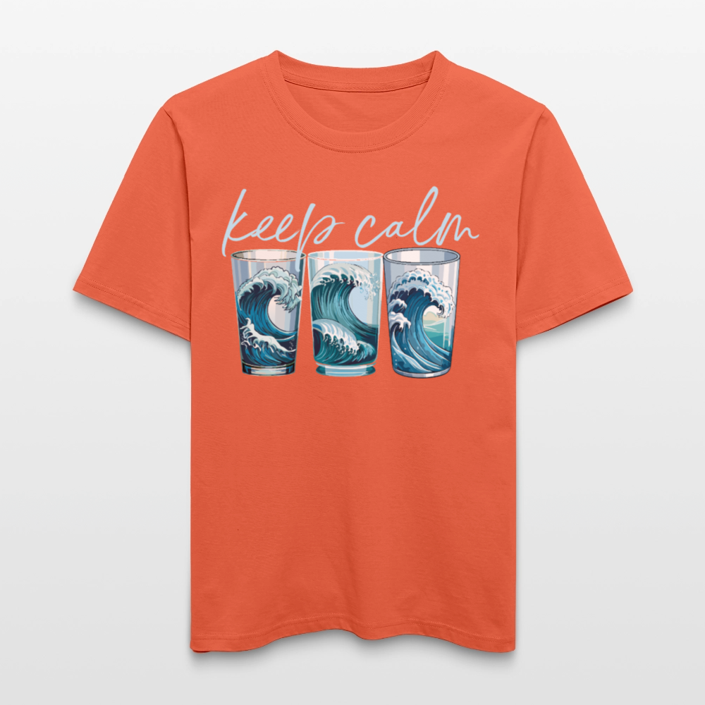 Unisex Bio-T-Shirt mit KEEP CALM PRINT - Hellrot