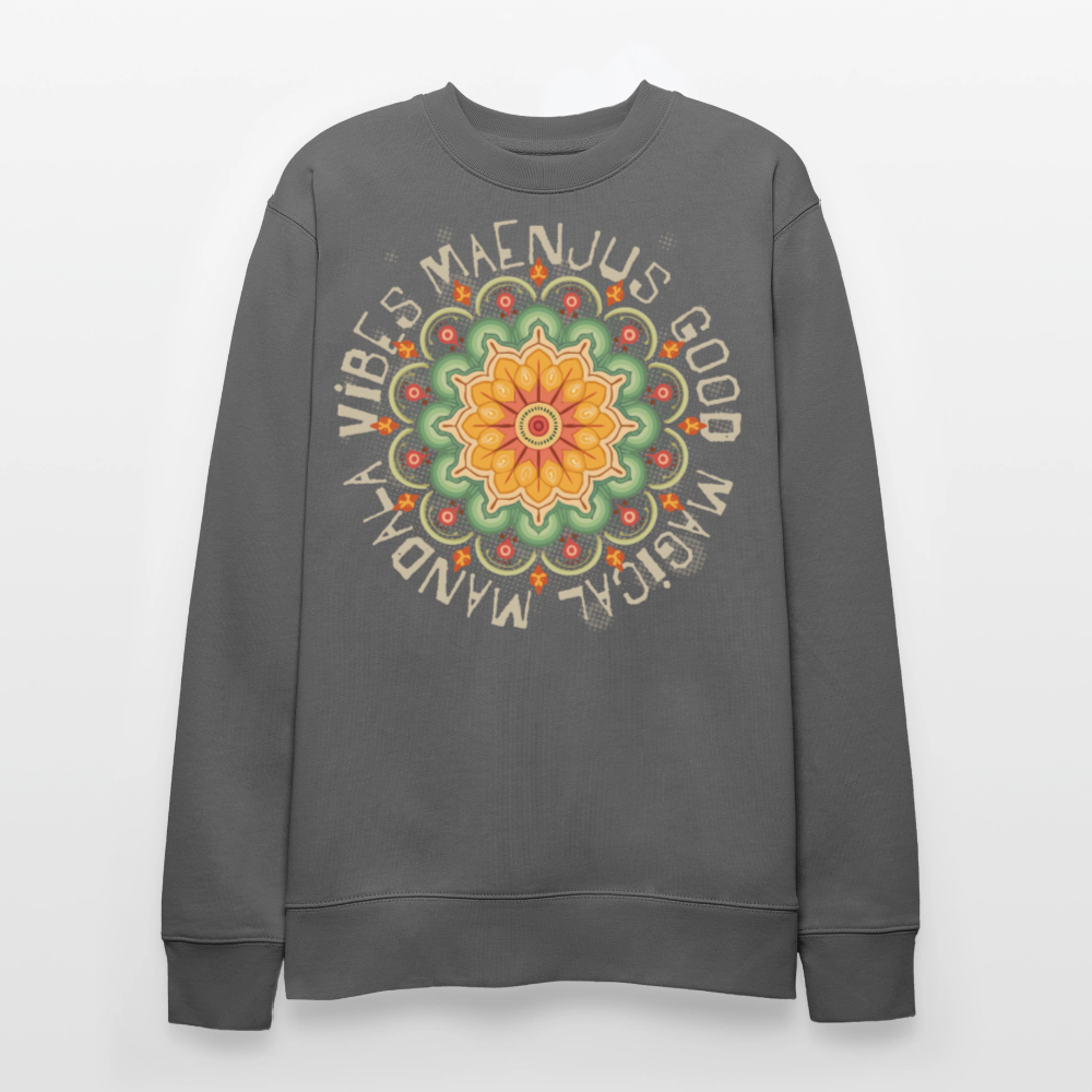Unisex Bio-Sweatshirt mit MANDALA VIBES PRINT - Anthrazit