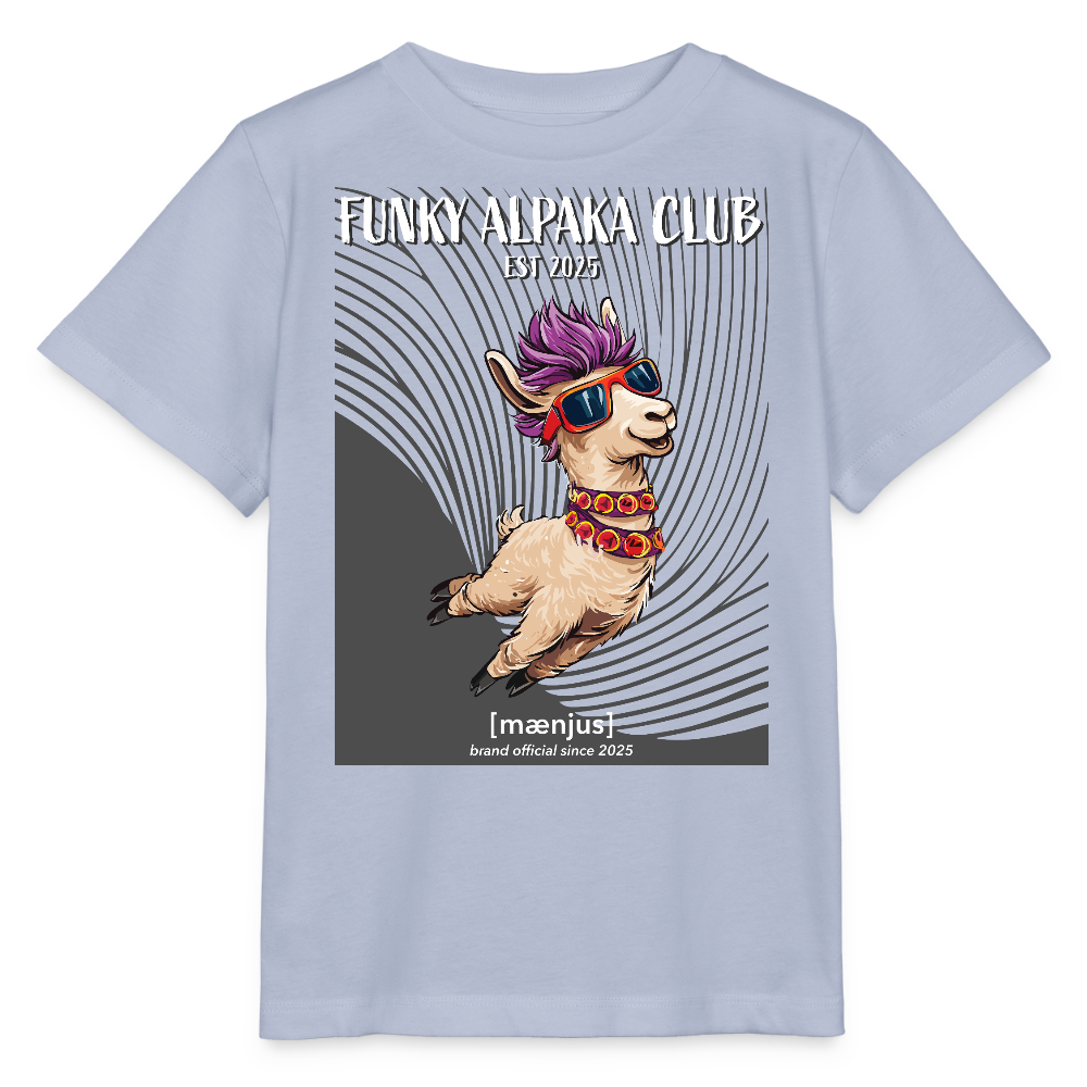 MNJS KIDS Bio T-Shirt mit FUNKY ALPAKA CLUB PRINT - Lavendel-Violett