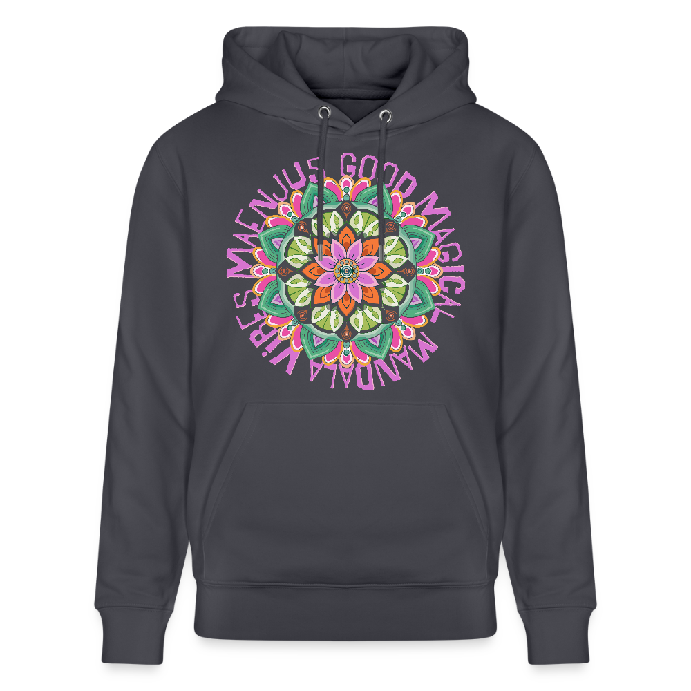 Unisex Bio-Hoodie mit MANDALA VIBES PRINT - Indigoblau