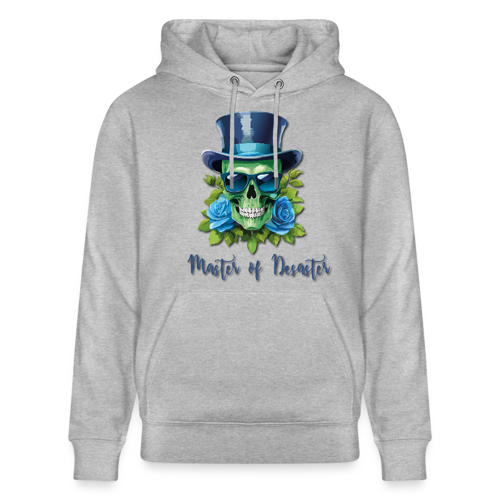 Unisex Hoodie mit MASTER OF DESASTER SKULL PRINT - Grau meliert