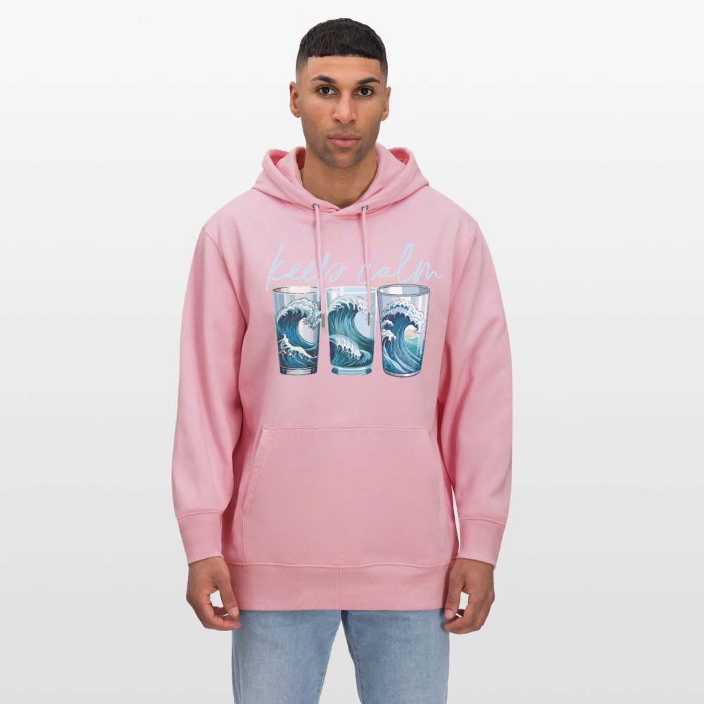 Unisex Bio-Hoodie mit KEEP CALM PRINT - Hellrosa