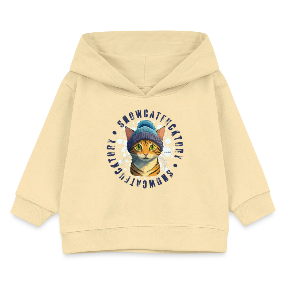 MNJS KIDS Bio Hoodie mit SNOWCATFUCKTORY PRINT - Creme