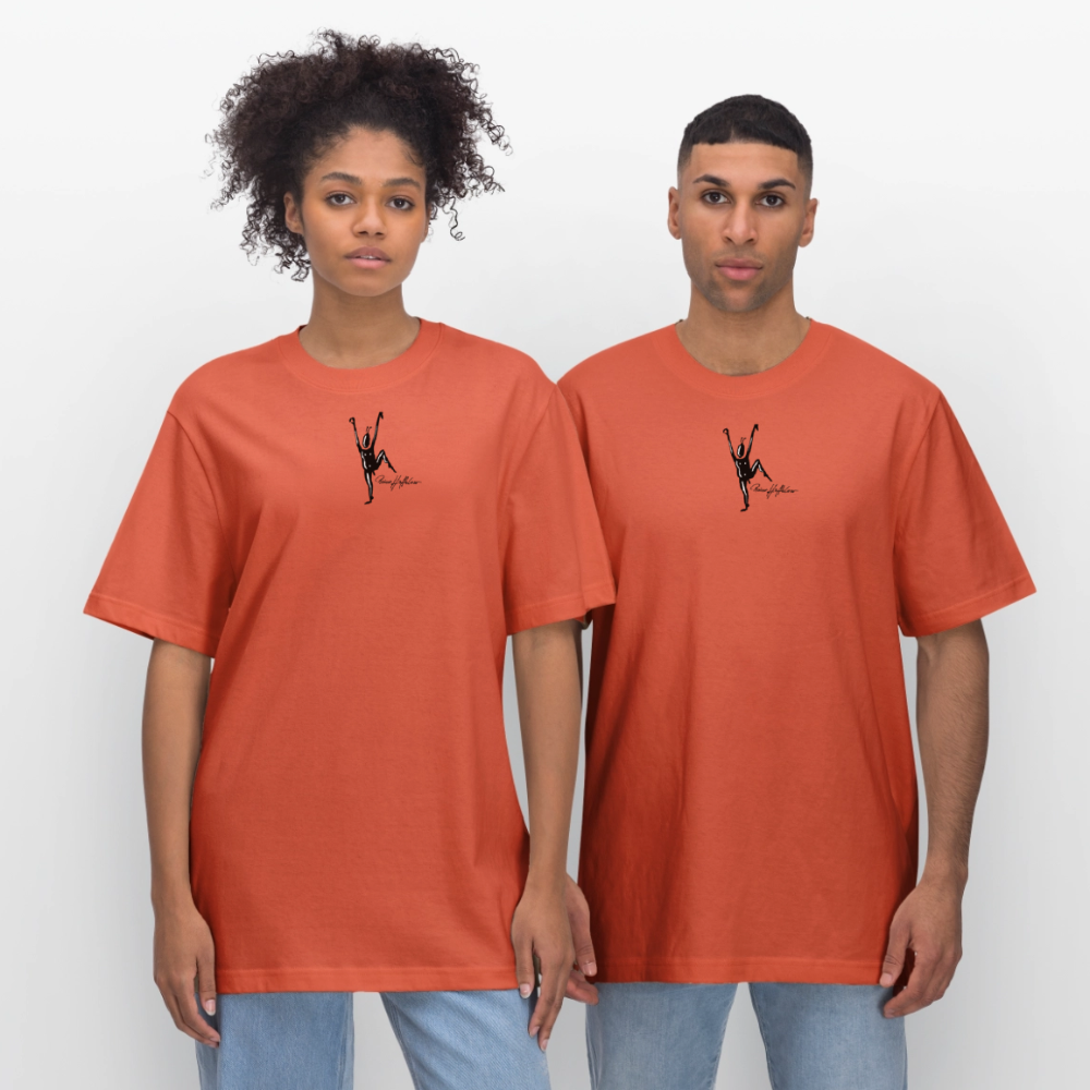 Unisex Bio-T-Shirt mit TUSCHEMÄNNCHEN PRINT - Hellrot