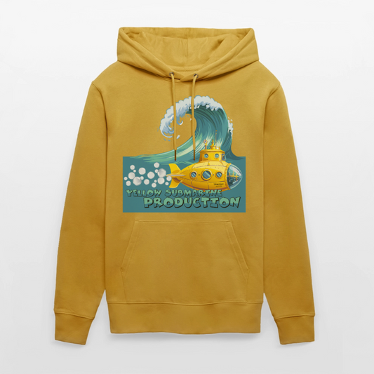 Unisex Bio-Hoodie mit YELLOW SUBMARINE PRODUCTION PRINT - Ocker