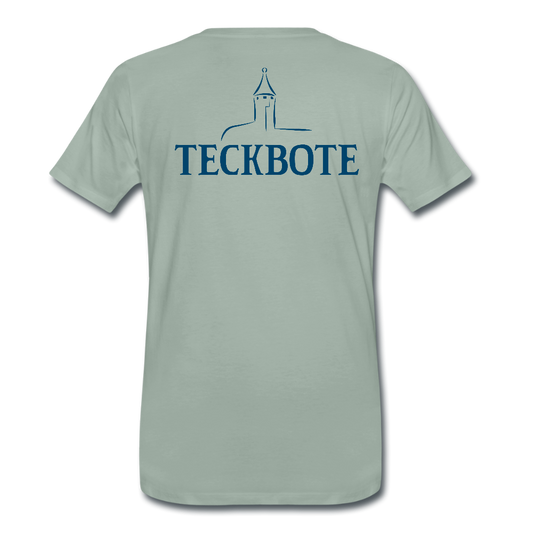 Männer Premium T-Shirt mit TECKBOTE PRINT - Graugrün