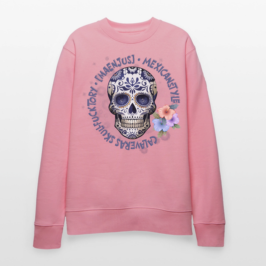 Unisex Bio-Sweatshirt mit MAENJUS MEXICANSTYLE PRINT - Lila Traum