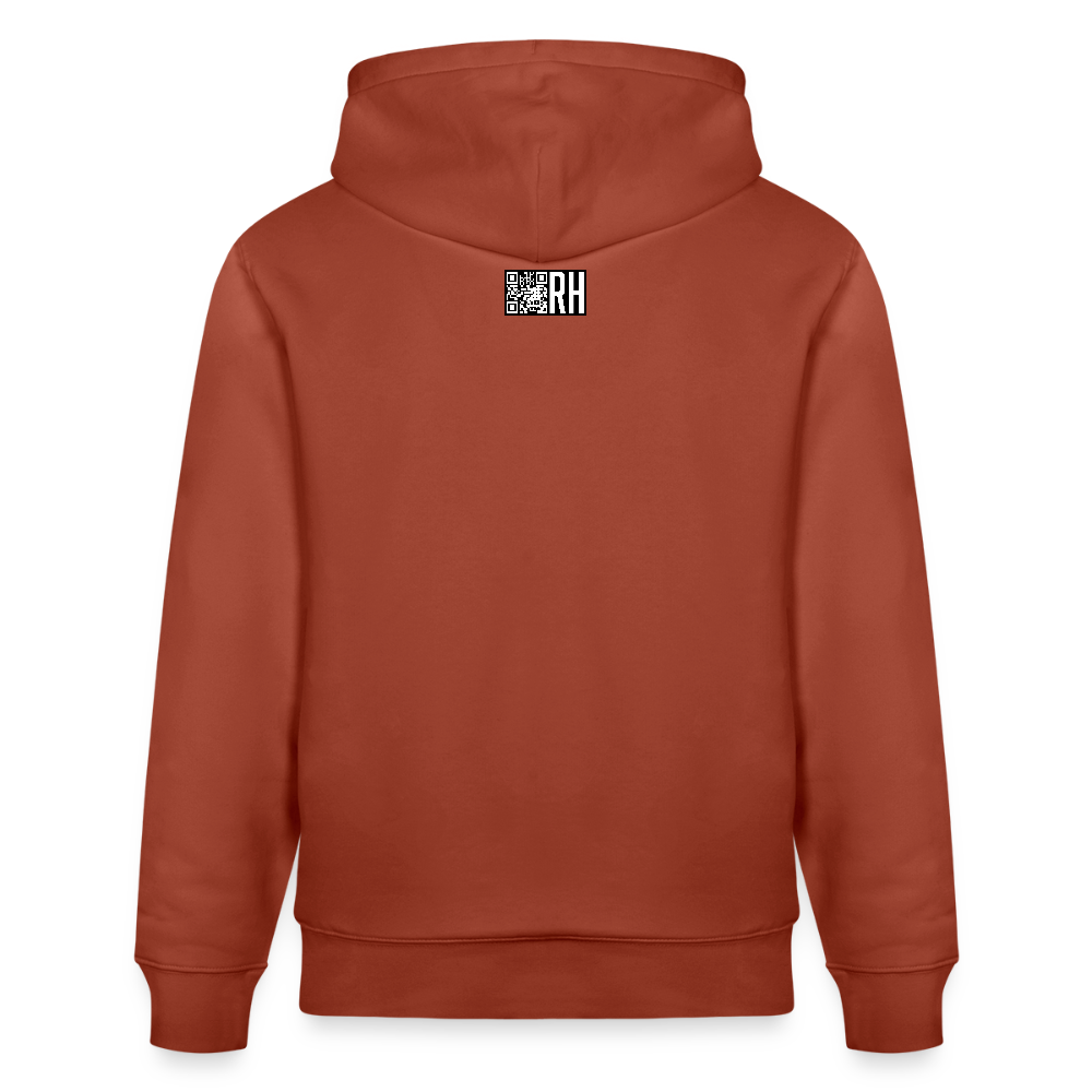 Unisex Bio-Hoodie mit MAENJUS NETWORK FASHION PRINT - Terrakotta
