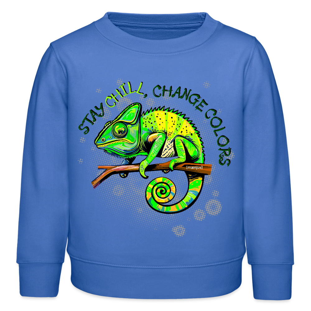MNJS KIDS Mini Changer Bio Sweatshirt mit CAMAELEON PRINT - carolina Blue